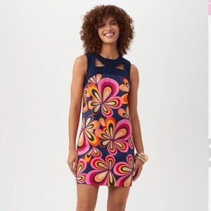 Trina Turk NWT Size 4 Multicolor Bold Floral Print Bev Sleeveless Dress $298